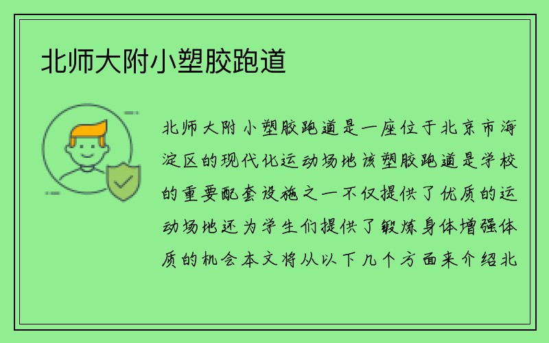 北师大附小塑胶跑道