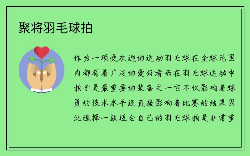 聚将羽毛球拍